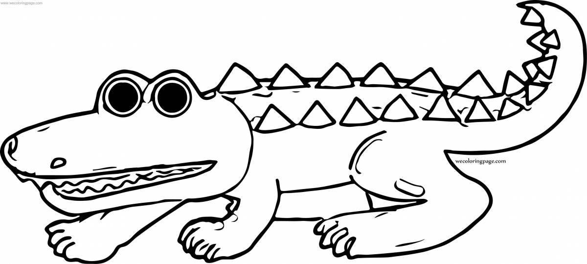 Fun alligator coloring book