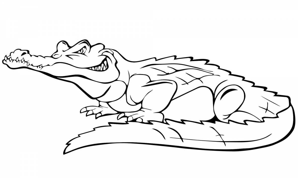 Awesome alligator coloring page