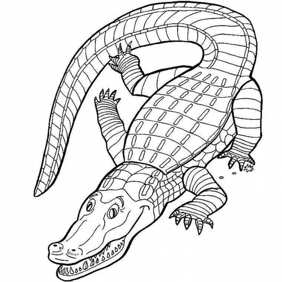 Amazing alligator coloring page