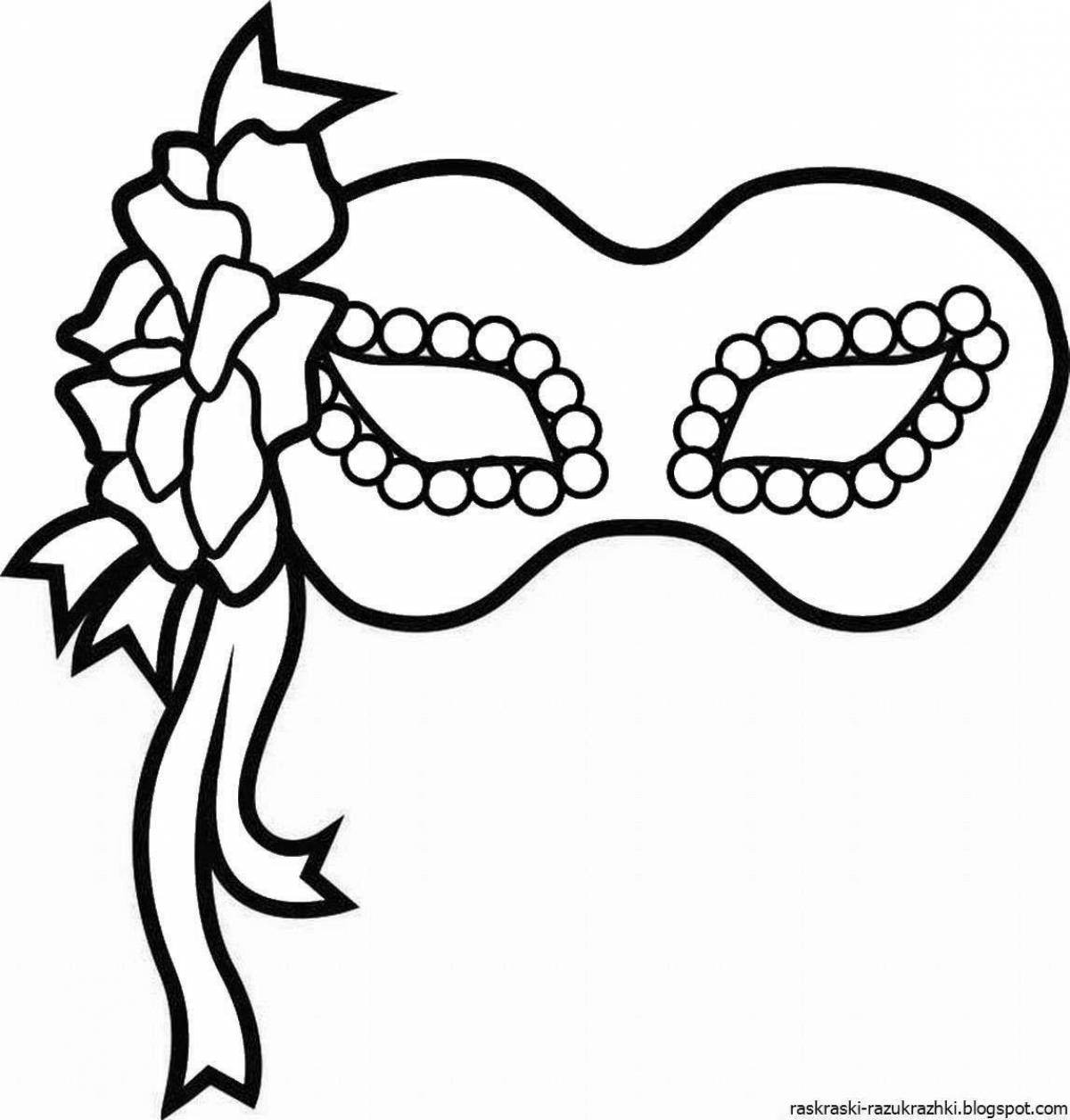 Coloring page joyful theatrical mask