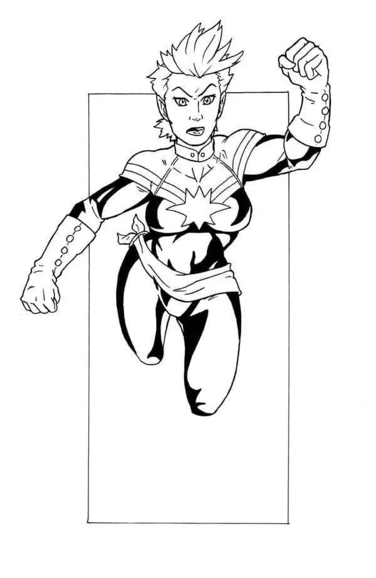 Great captain marvel coloring page