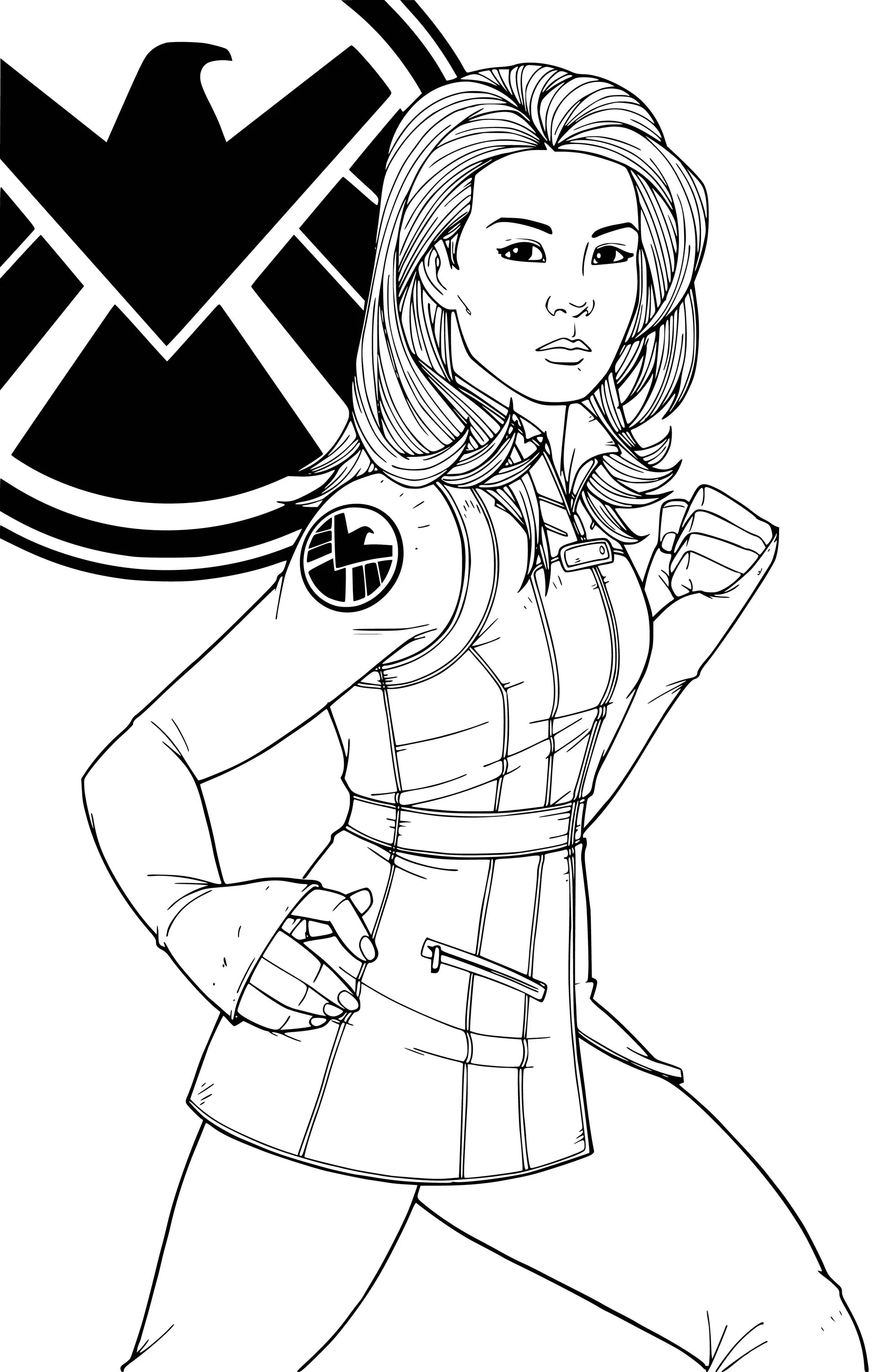 Captain Marvel deluxe coloring page