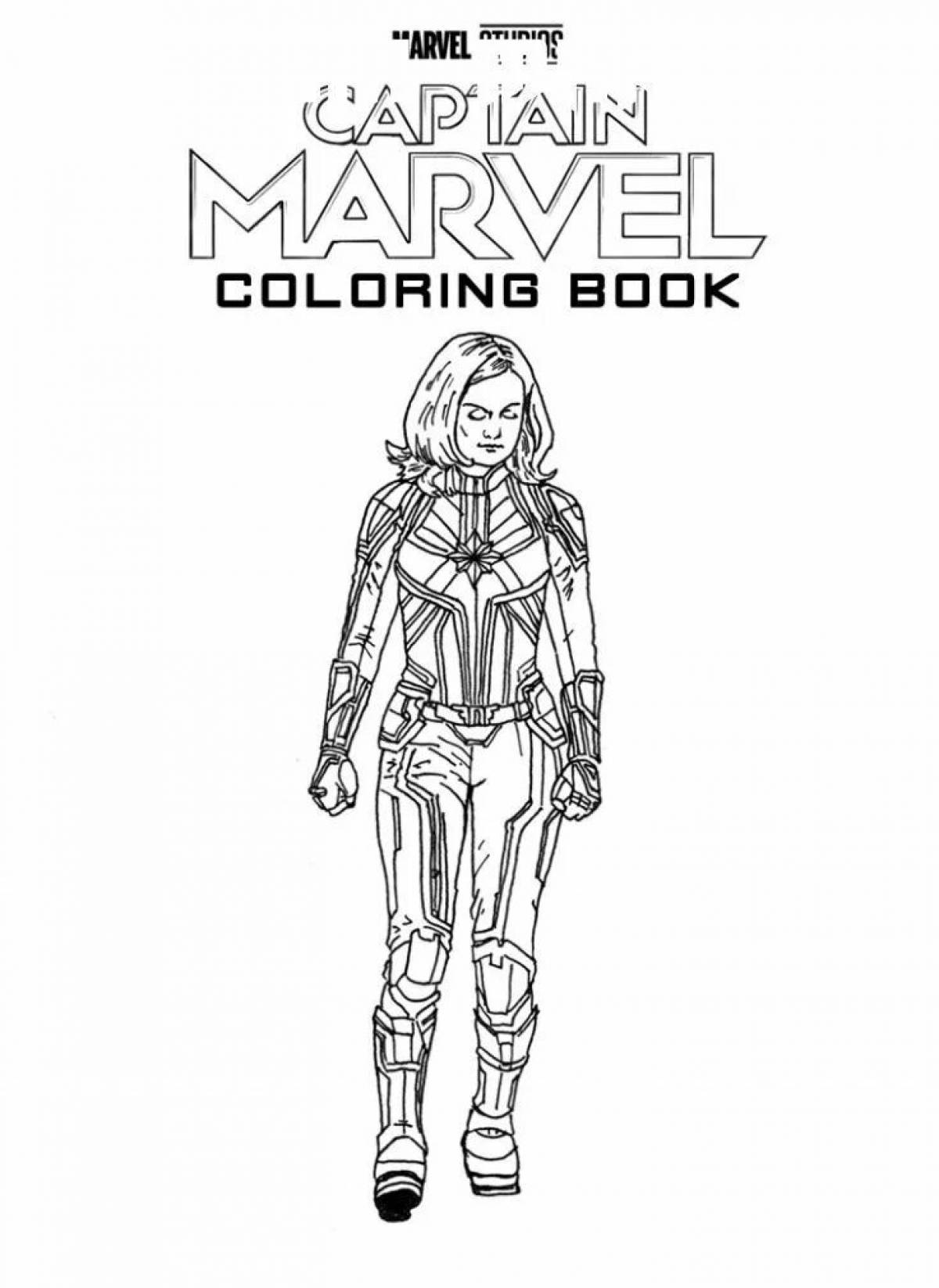 Attractive captain marvel coloring book