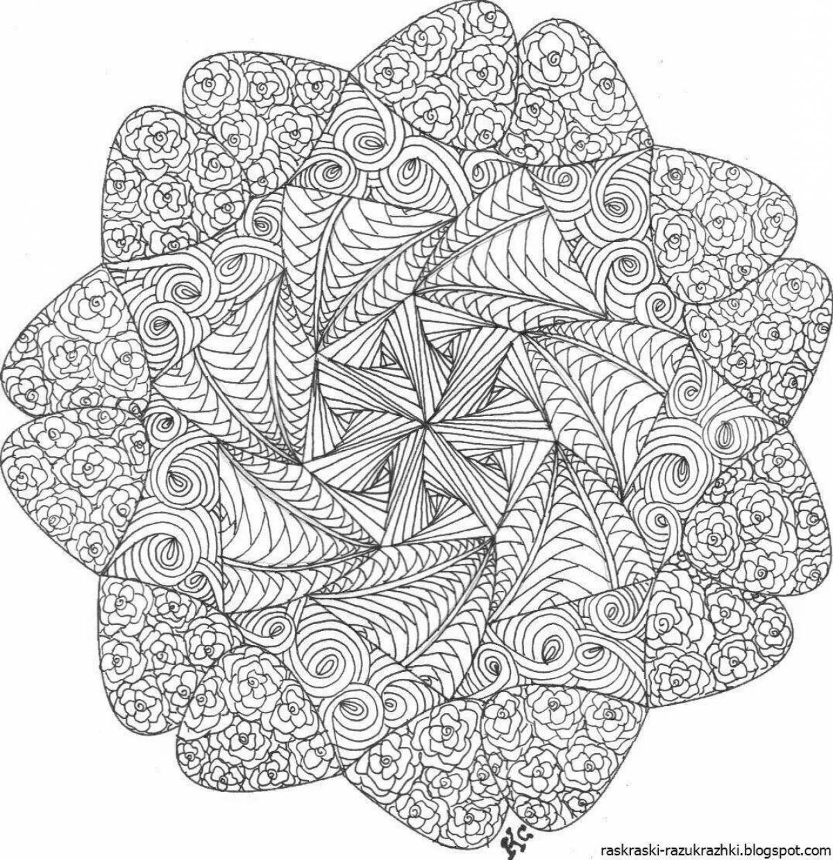 Bright anti-stress coloring book