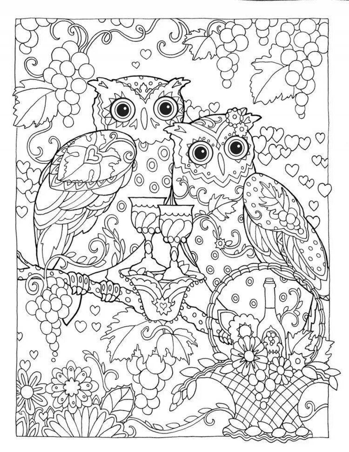 Harmonious anti-stress coloring book