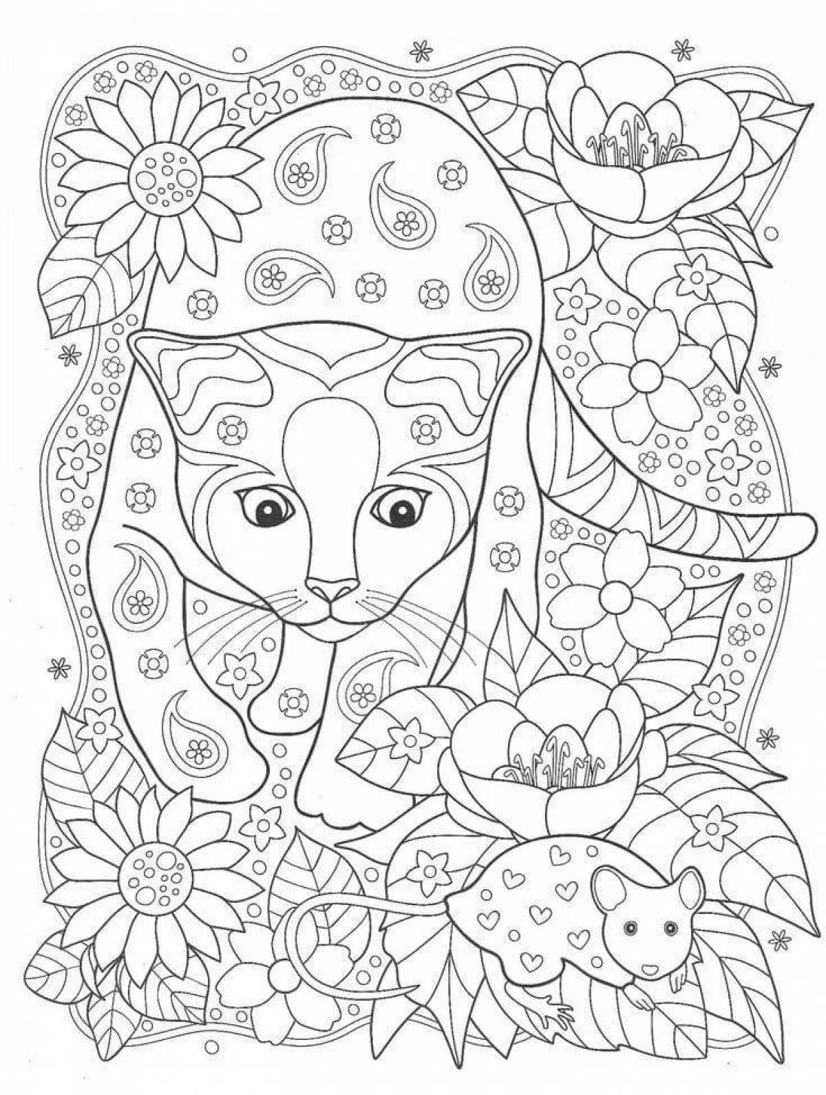 Exciting anti-stress coloring book