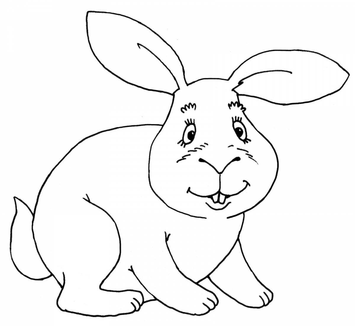 Яркая раскраска кролик 2023