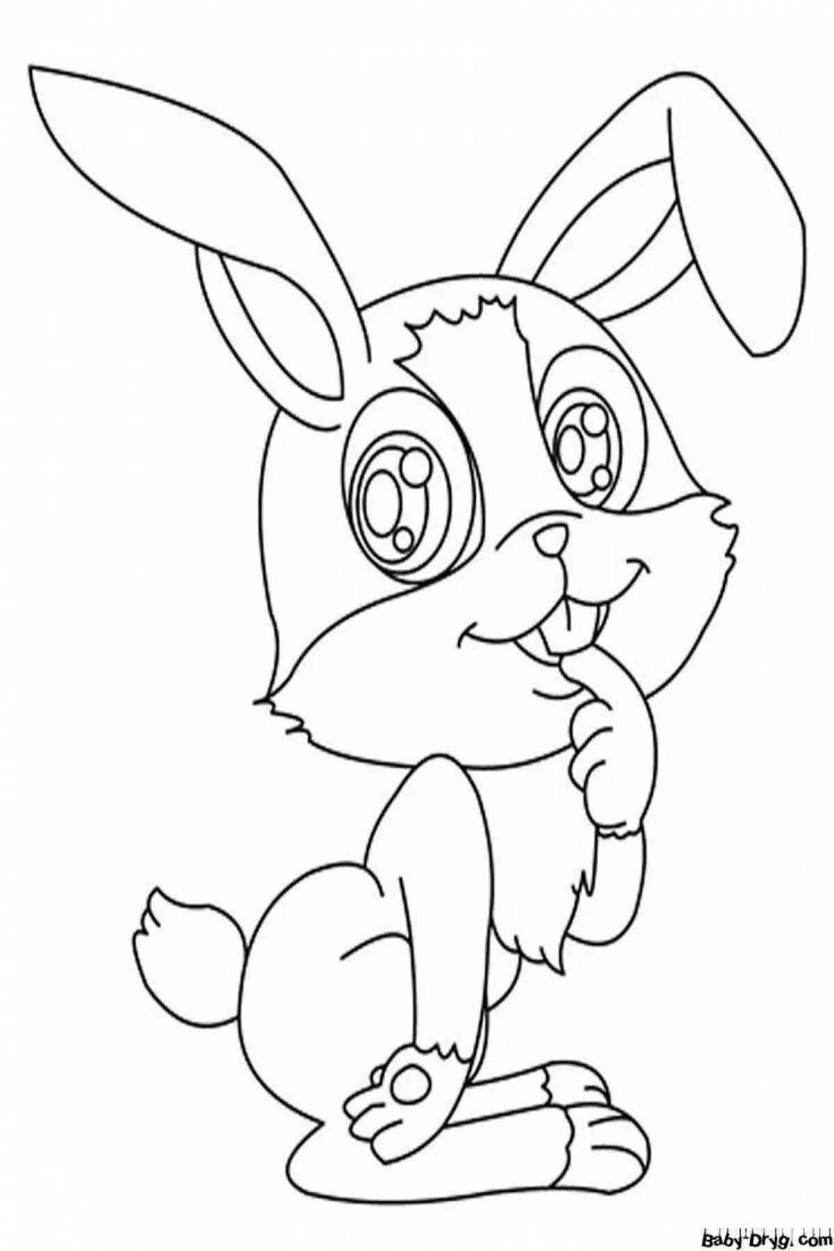 Animated coloring rabbit 2023