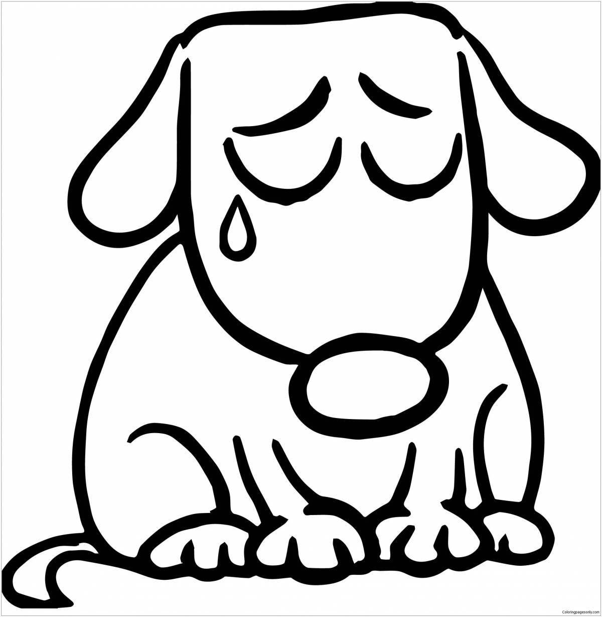 Snuggly coloring page doggy lalafanfan