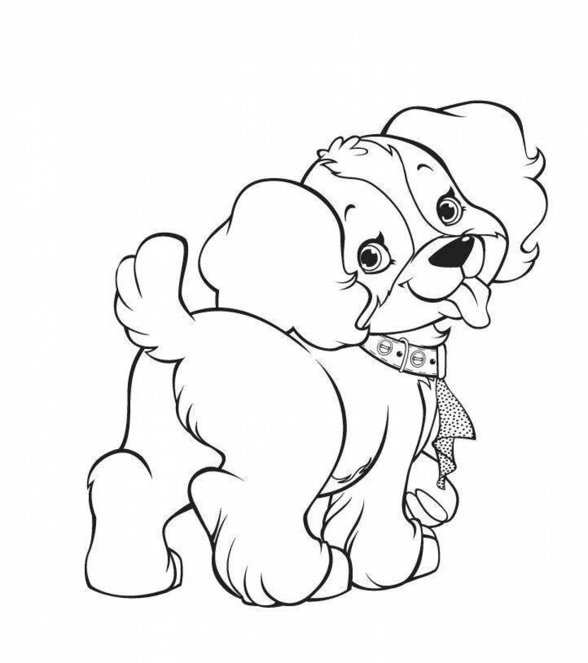 Animated coloring dog lalafanfan