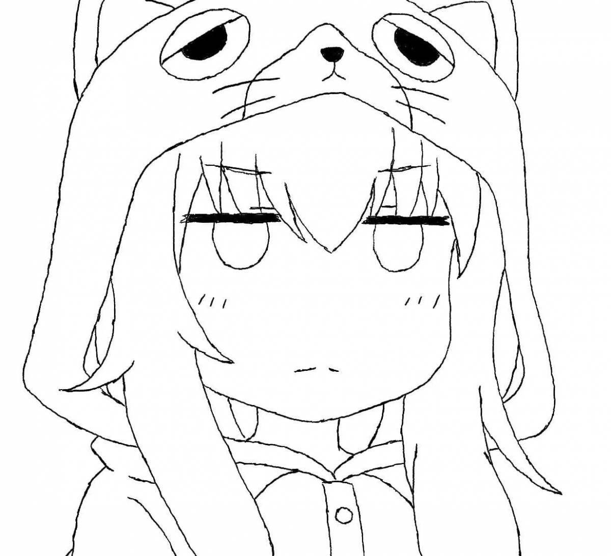 Захватывающая аниме-раскраска