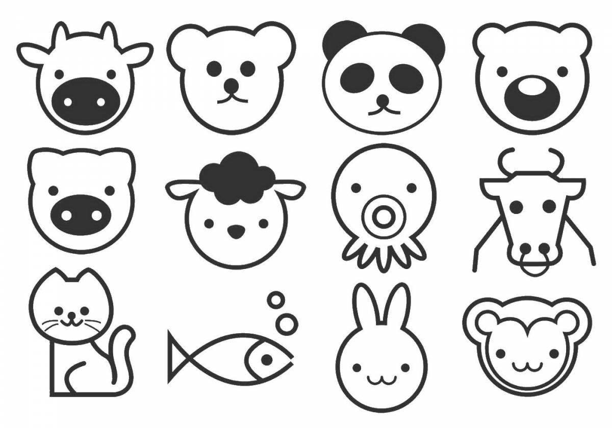 Radiant coloring page cute stickers