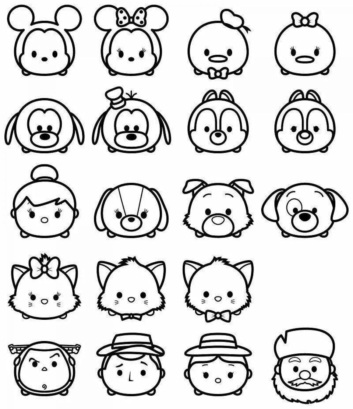 Coloring pages tasteful cute stickers
