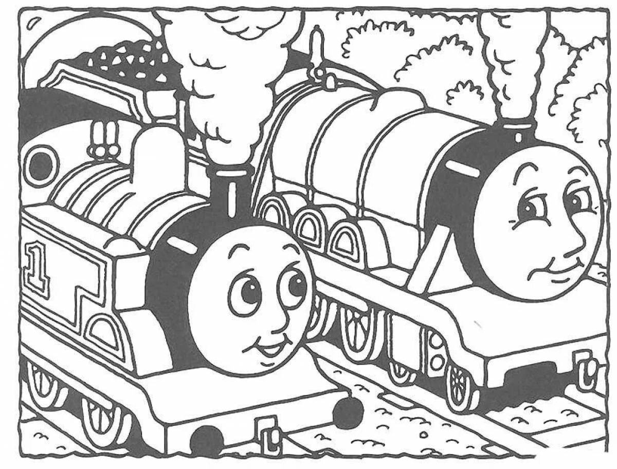 Thomas' magnificent locomotive coloring page