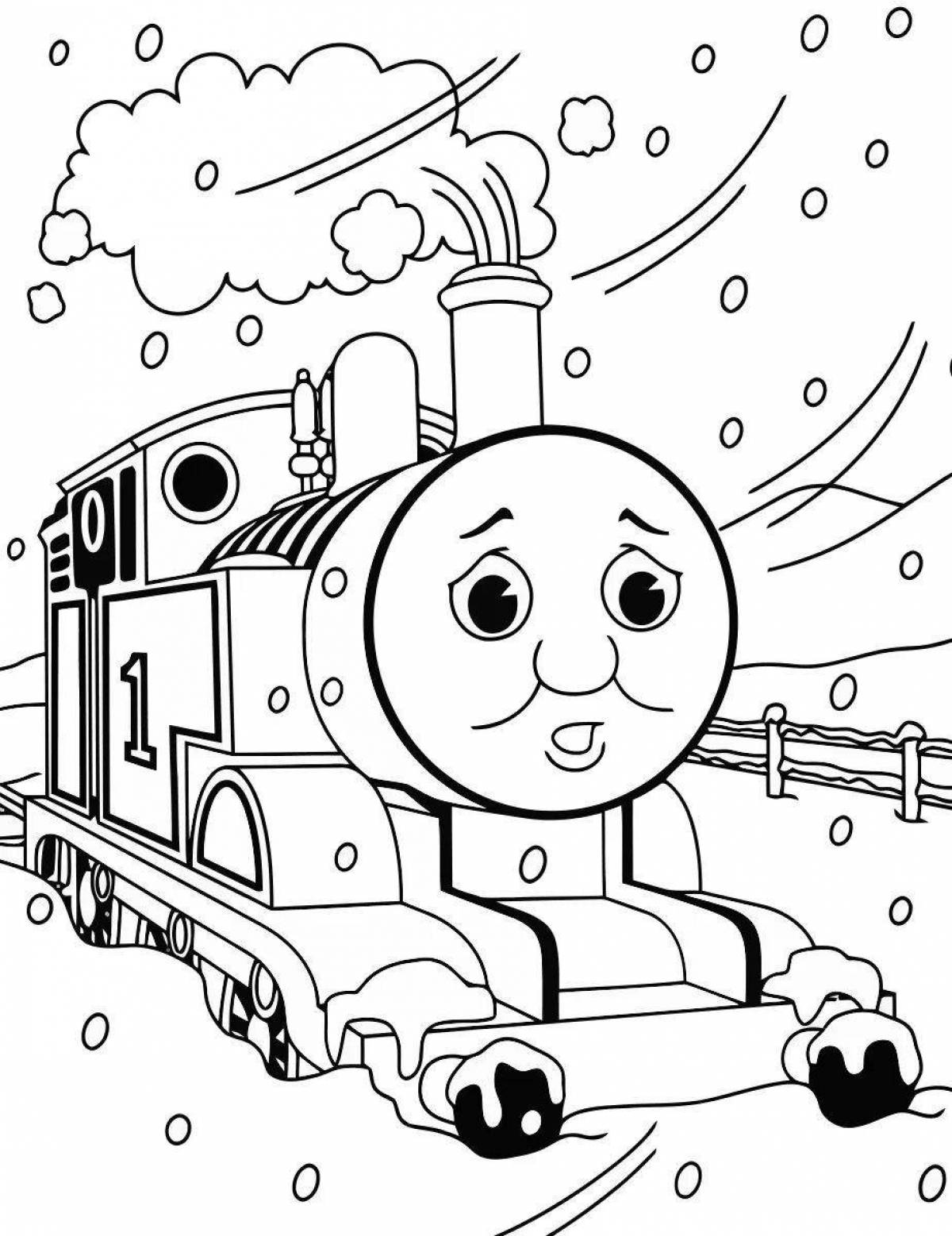 Coloring page glorious thomas locomotive
