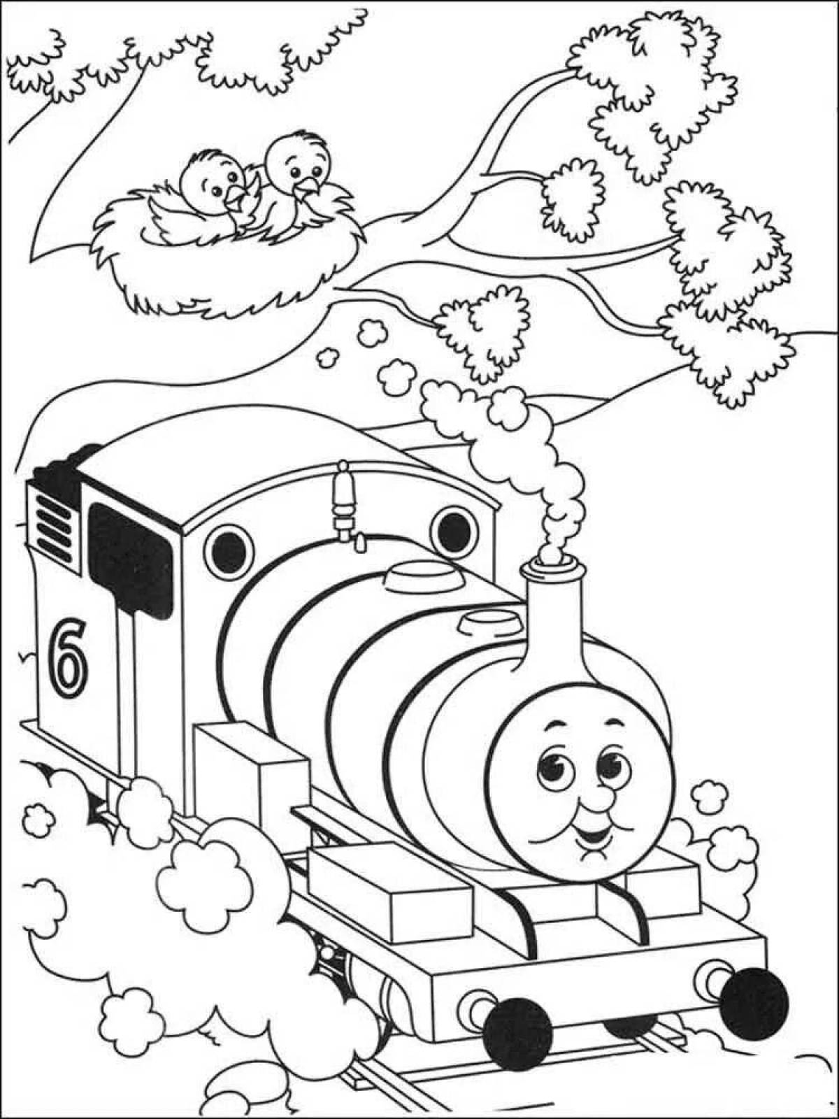 Смелый томас локомотив раскраска