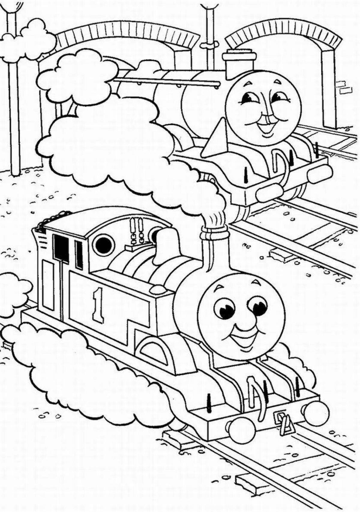 Exquisite thomas locomotive coloring book