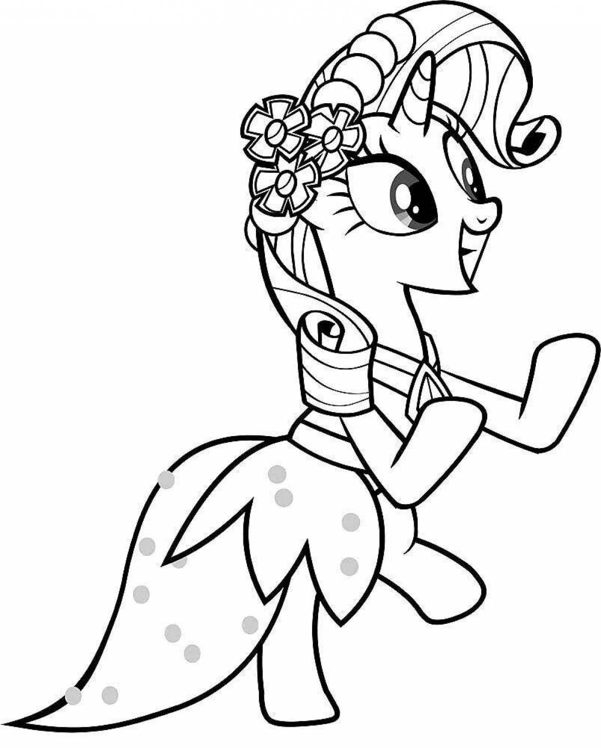 Charming rarity pony coloring book