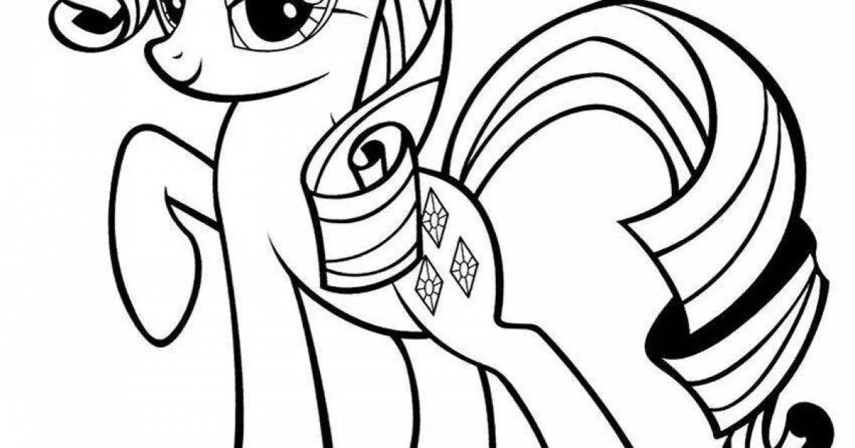 Magic coloring rare pony