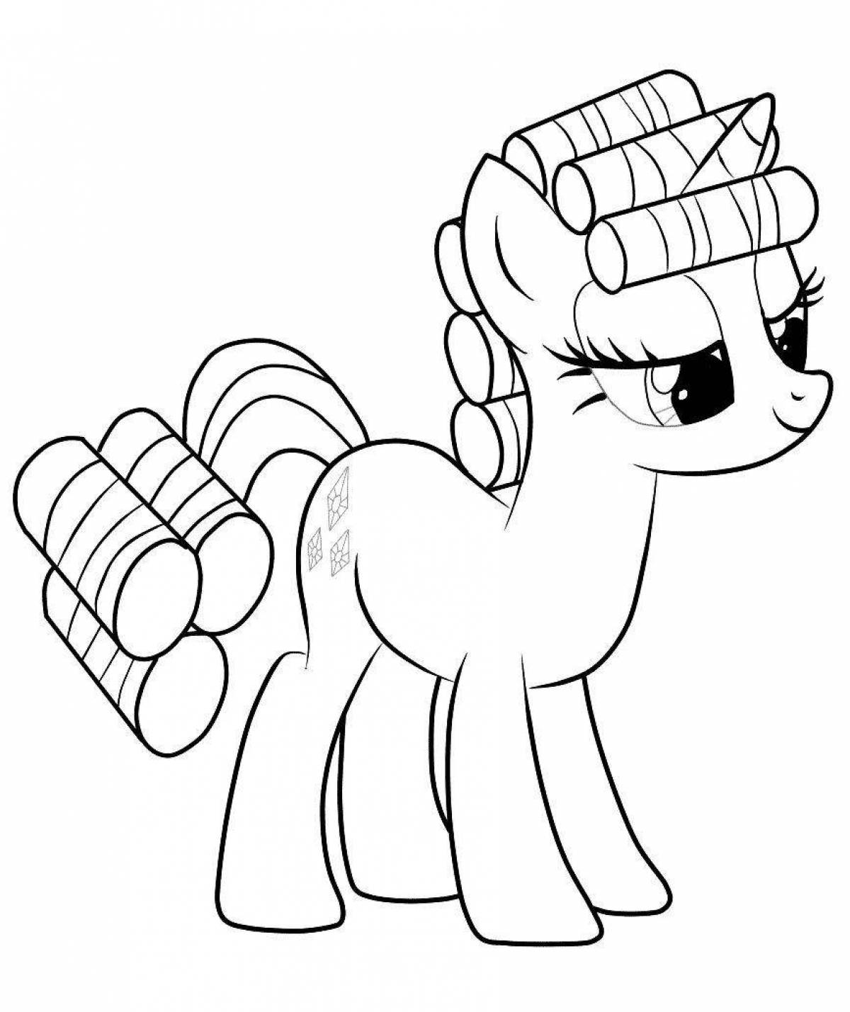 Gorgeous rarity pony coloring book