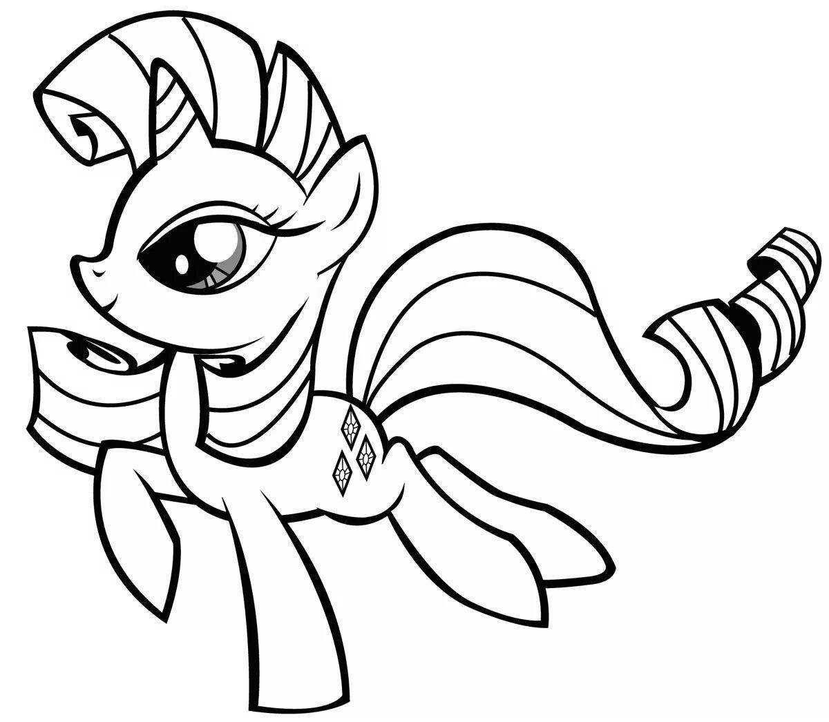 Exquisite rarity pony coloring book