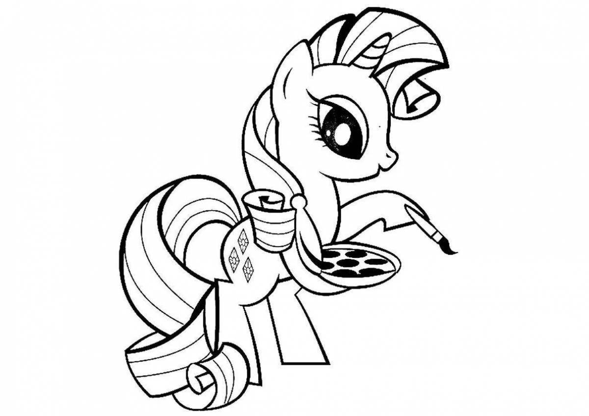 Coloring rare pony