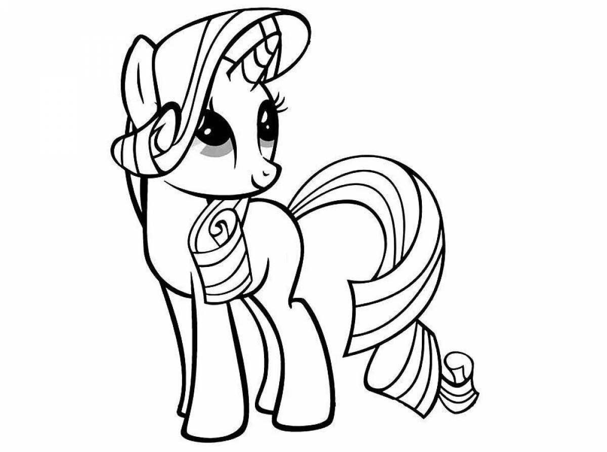 Amazing rarity pony coloring book