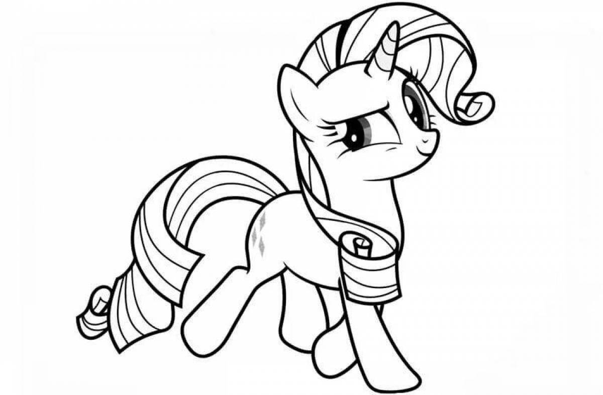 Dazzling rarity pony coloring book