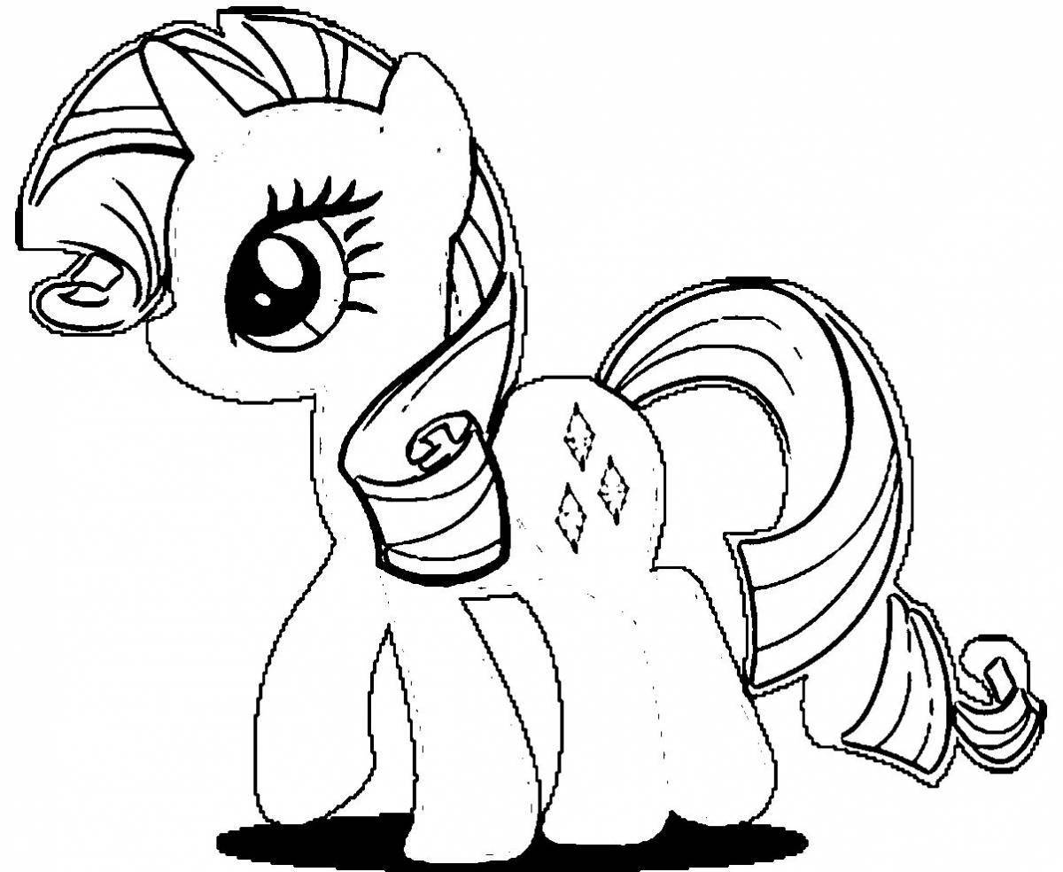 Dreamy rarity pony coloring book
