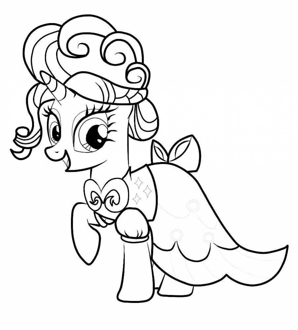 Rarity Pony Mystery Coloring Page