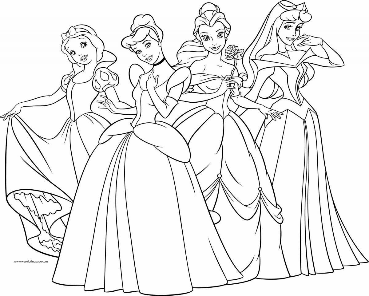 Disney princess glitter coloring book