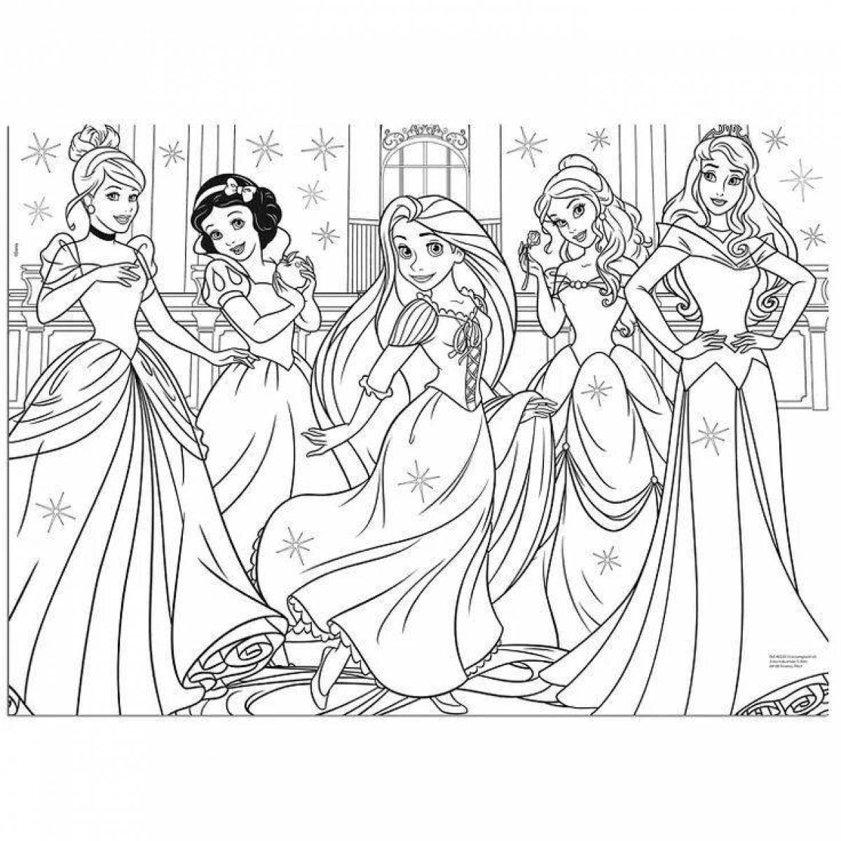 Disney princess glamor coloring book