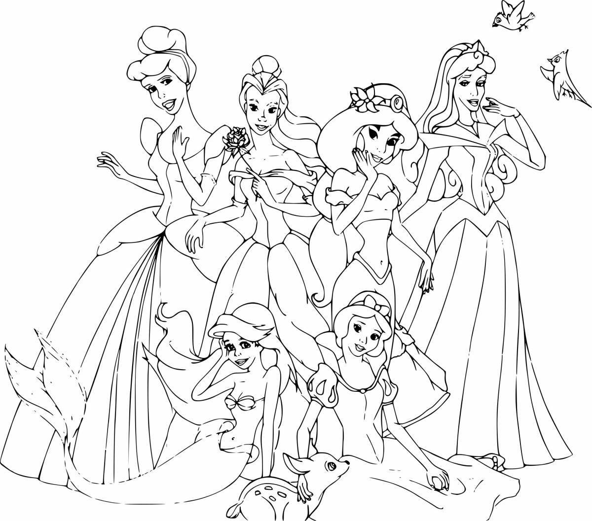 Exquisite disney princess coloring book