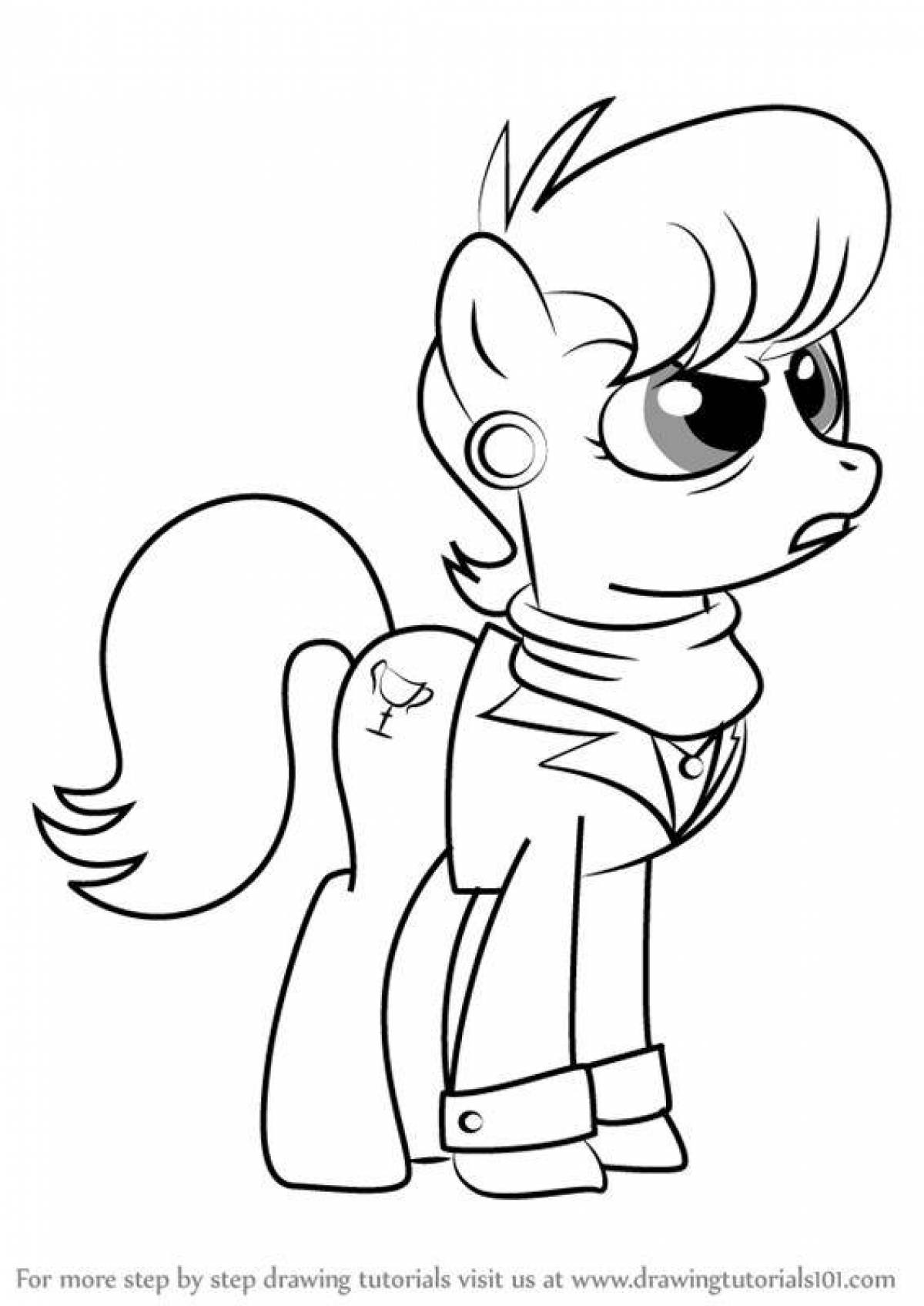 Great pony playtime coloring page