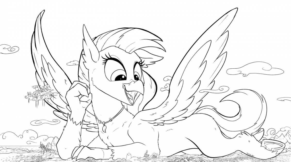 Radiant pony playtime coloring page