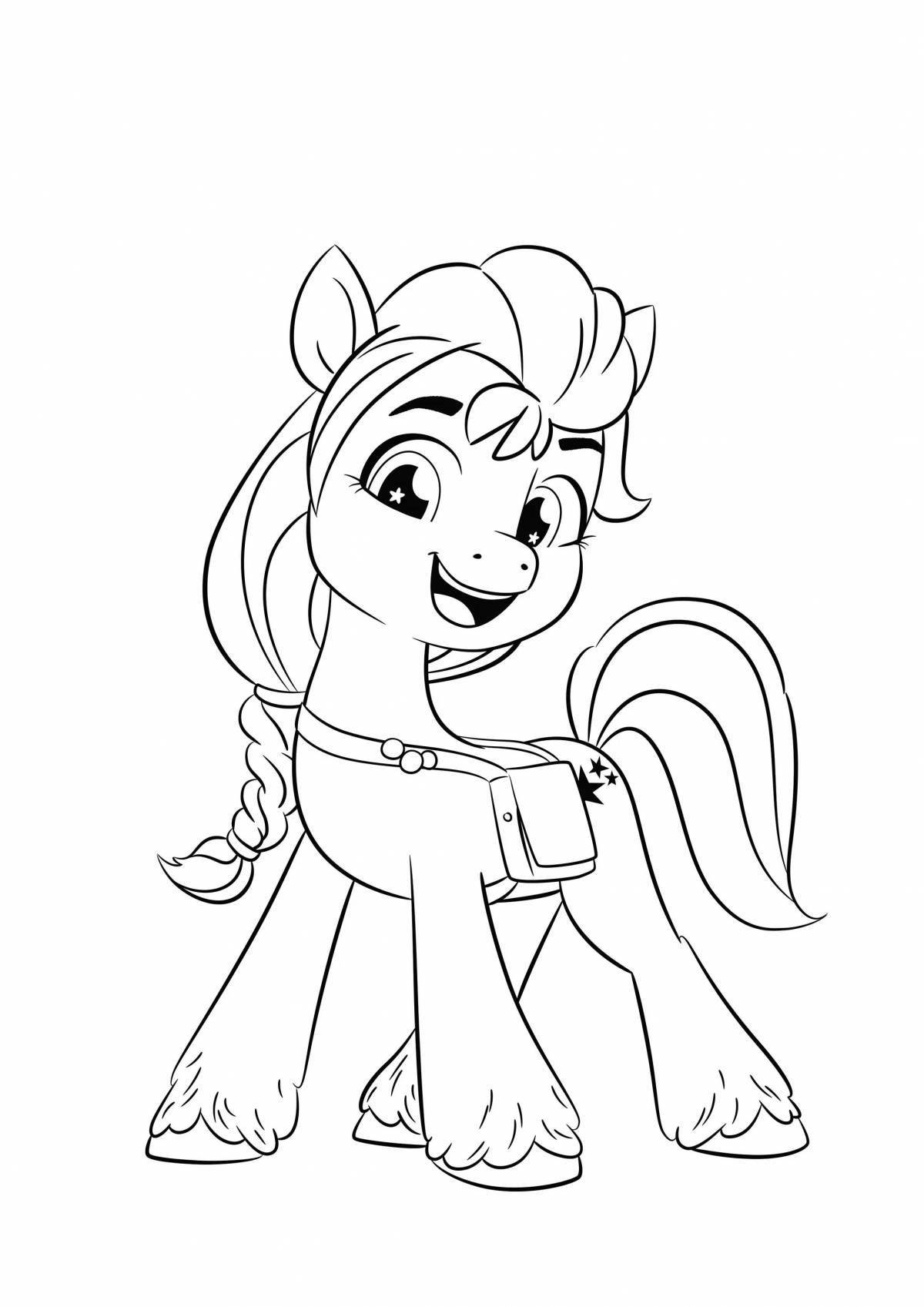 Coloring page great pony game