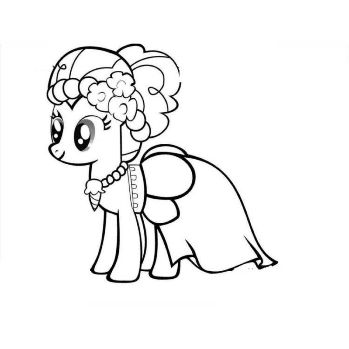 Awesome pony game time coloring page