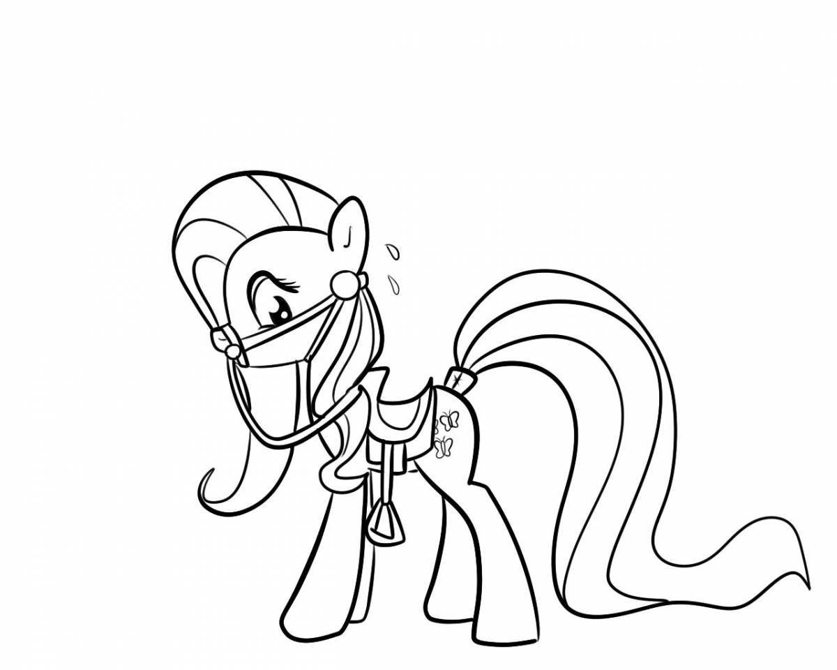 Great pony game time coloring page