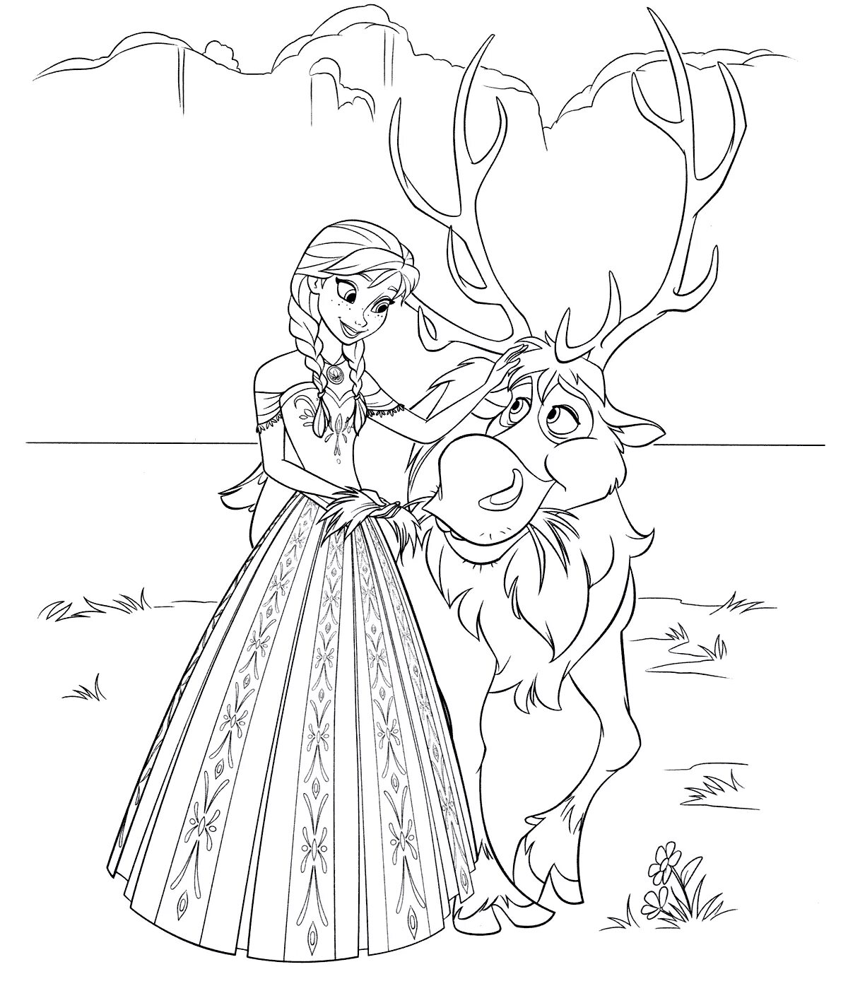 Frozen coloring page #1