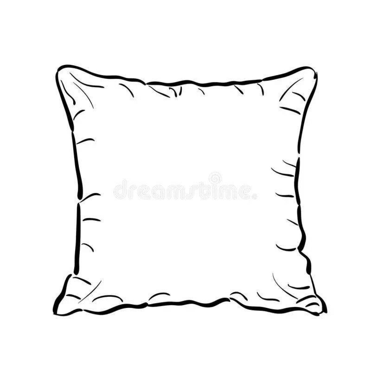 Веселая раскраска подушка для дошкольников
