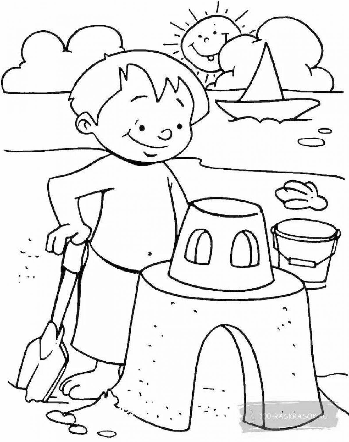 Great summer coloring book for kids