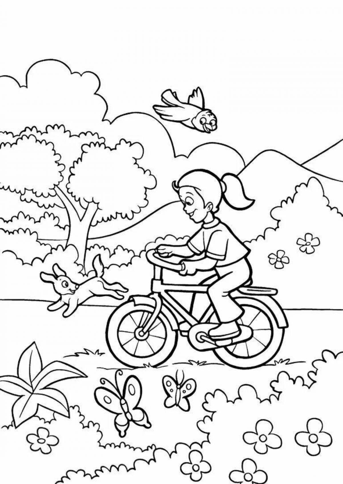 Bright summer coloring for kids