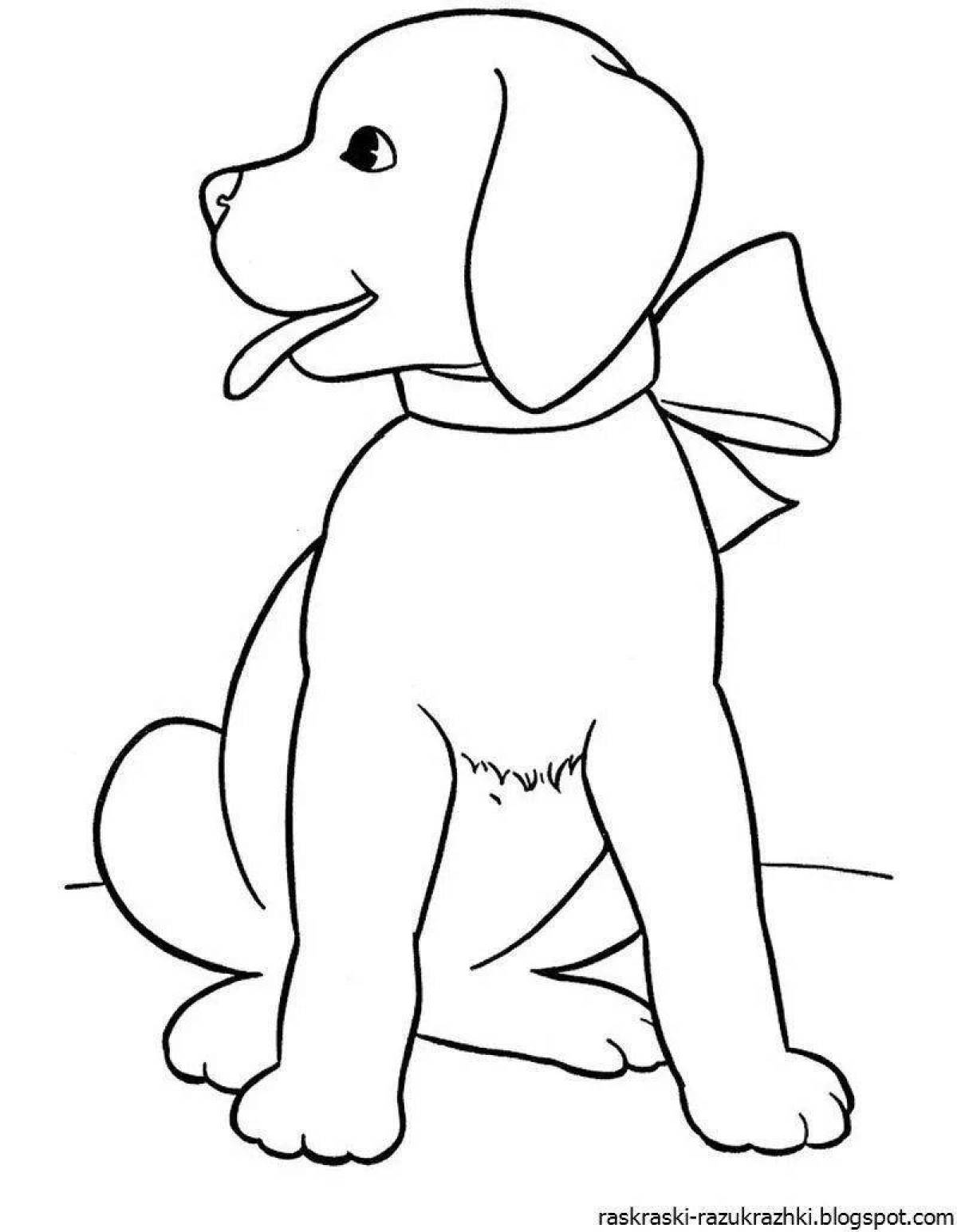 Живая собачка-раскраска для детей