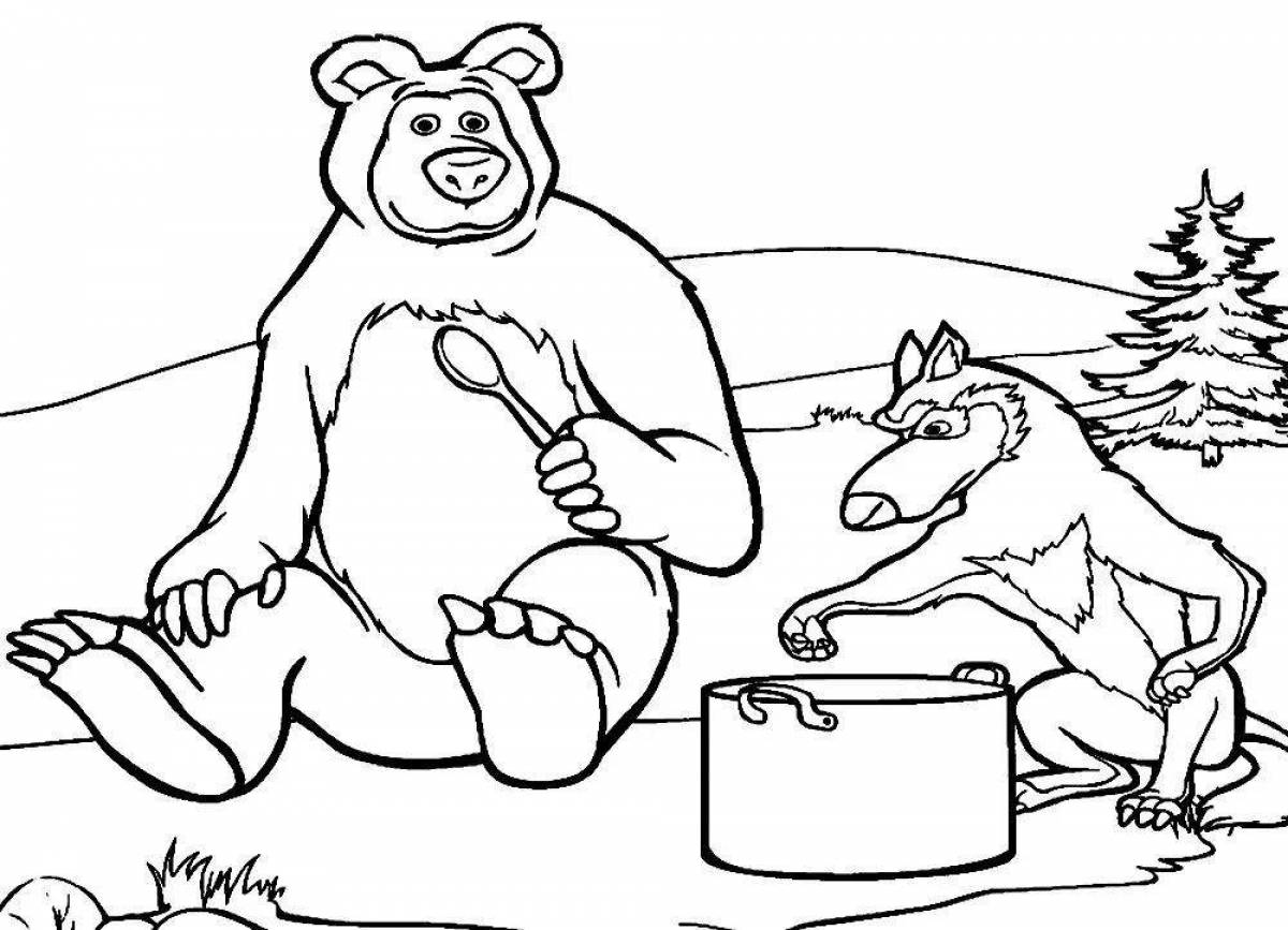Раскраска маша и медведь 2. Рисунки разукрашки Маша и медведь. Раскраски Маши имедьведь. Медведь раскраска. Медведь раскраска для детей.