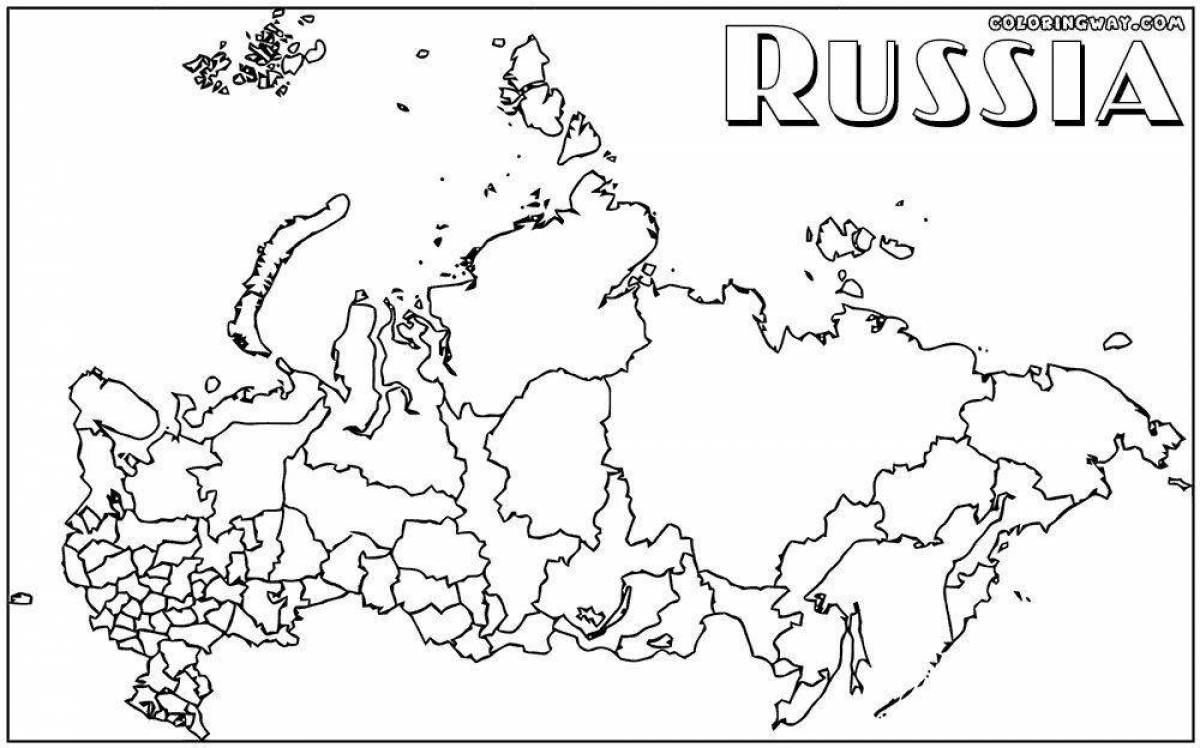 Контурное изображение России