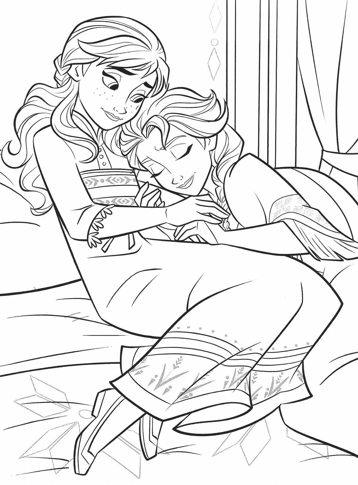 Radiantly coloring page cold heart 2 elsa