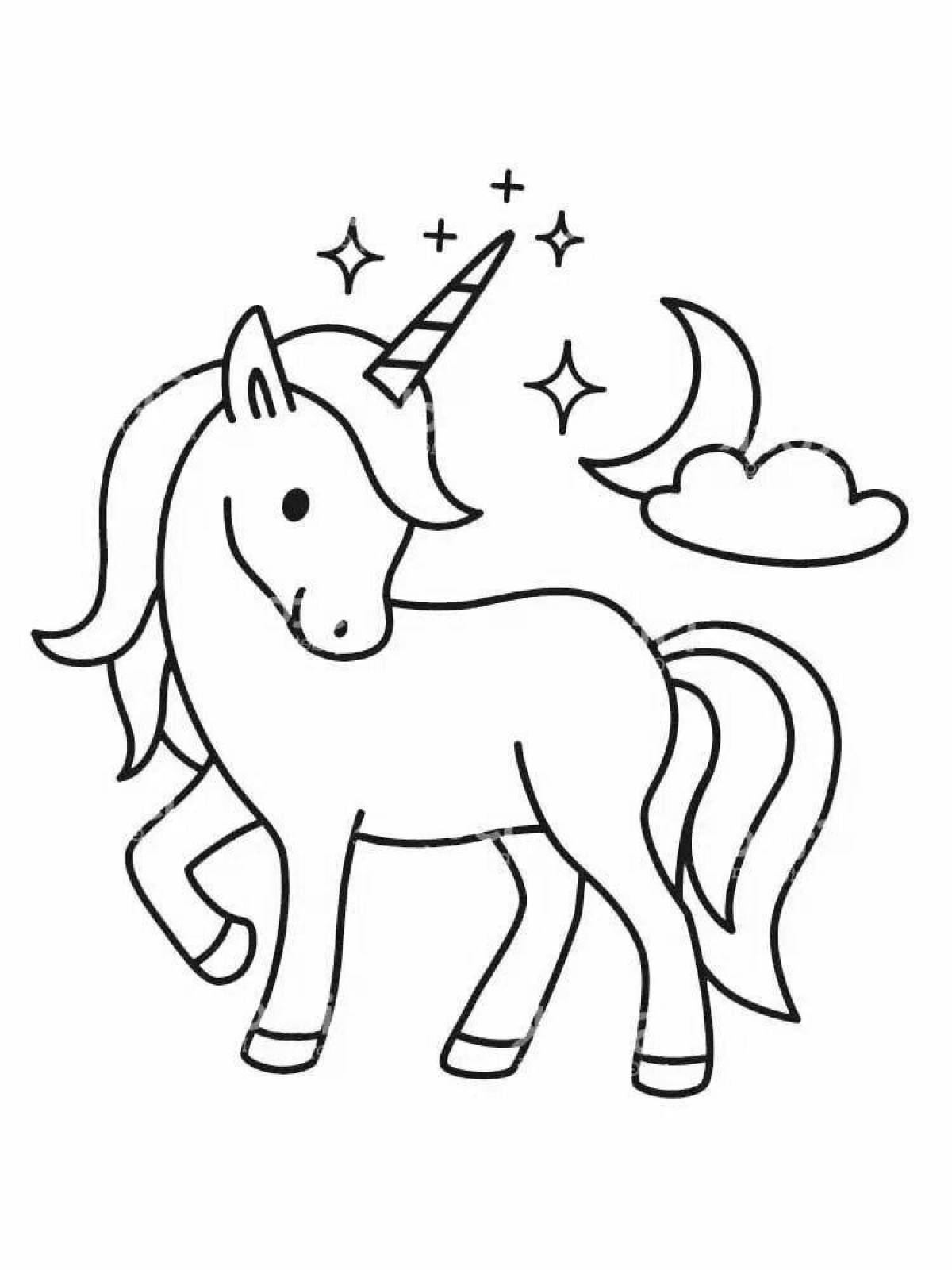 Luxury unicorn coloring book for kids