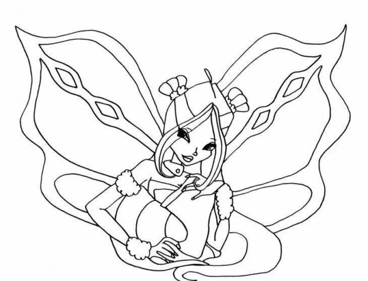 Winx holiday coloring game