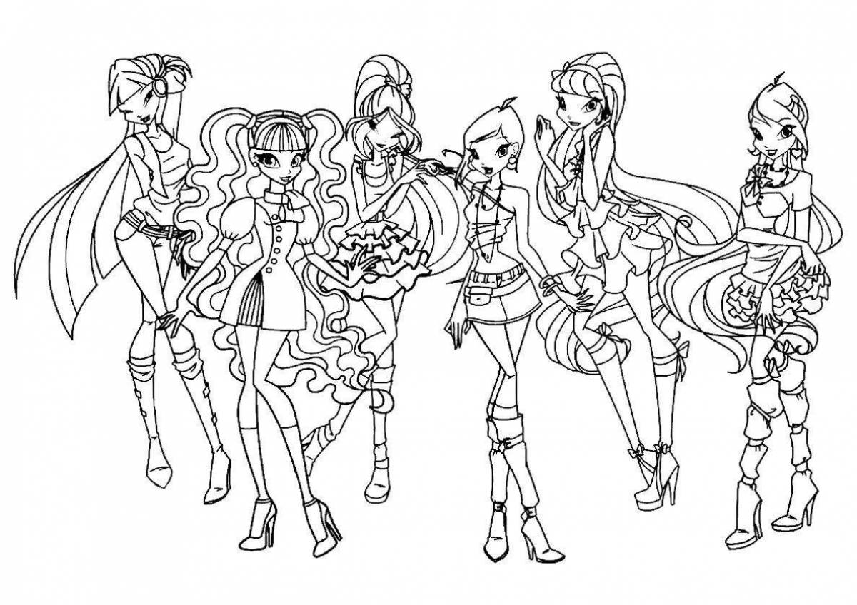 Winx inspirational coloring game