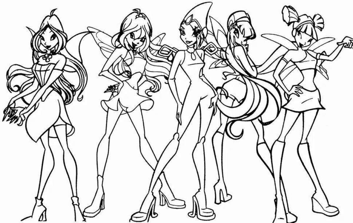 Exciting winx coloring game